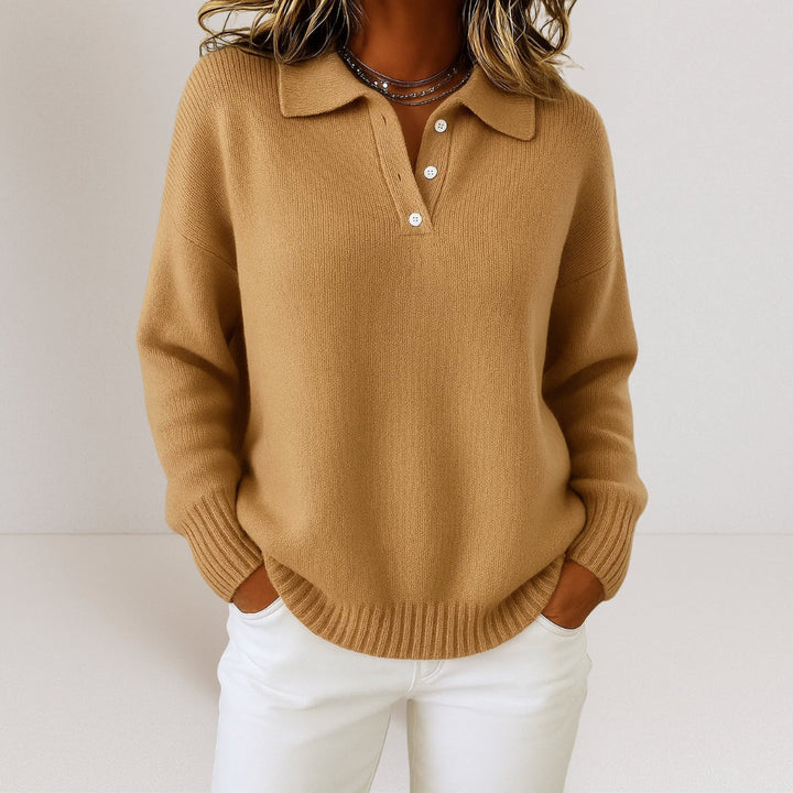 Laura - Jersey de Punto con Cuello Elegante