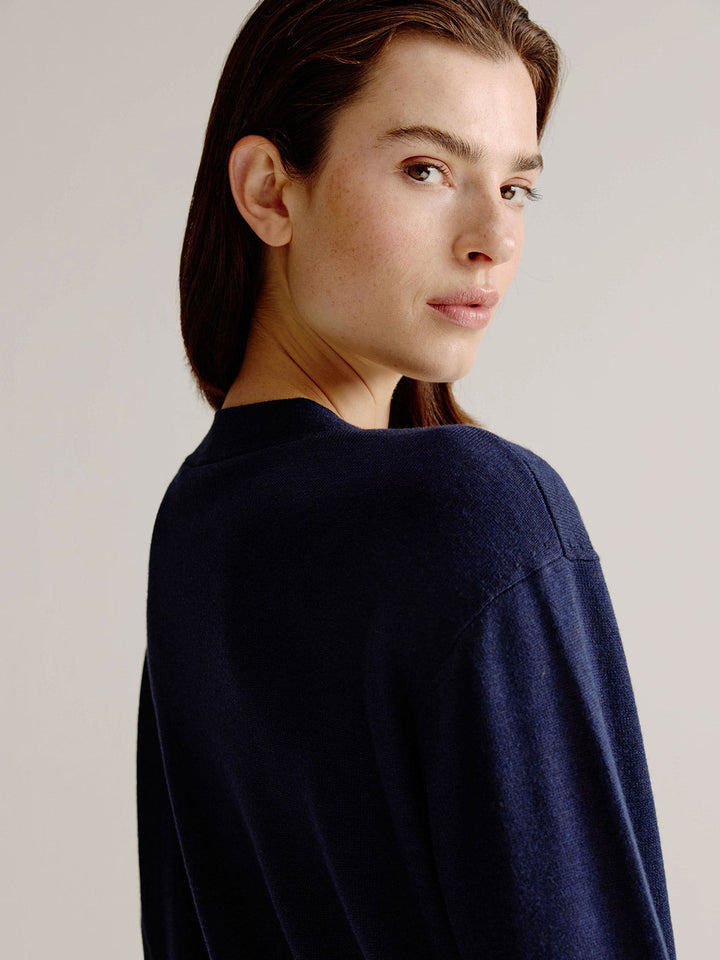 Sara - Cárdigan Azul Oscuro