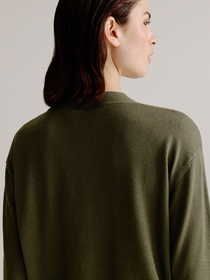 Sara - Cárdigan Verde Oliva
