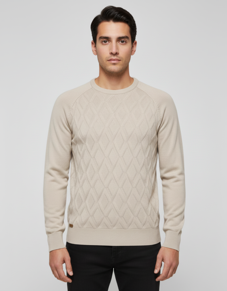 Nico - Suéter Elegante con Diseño de Rombos