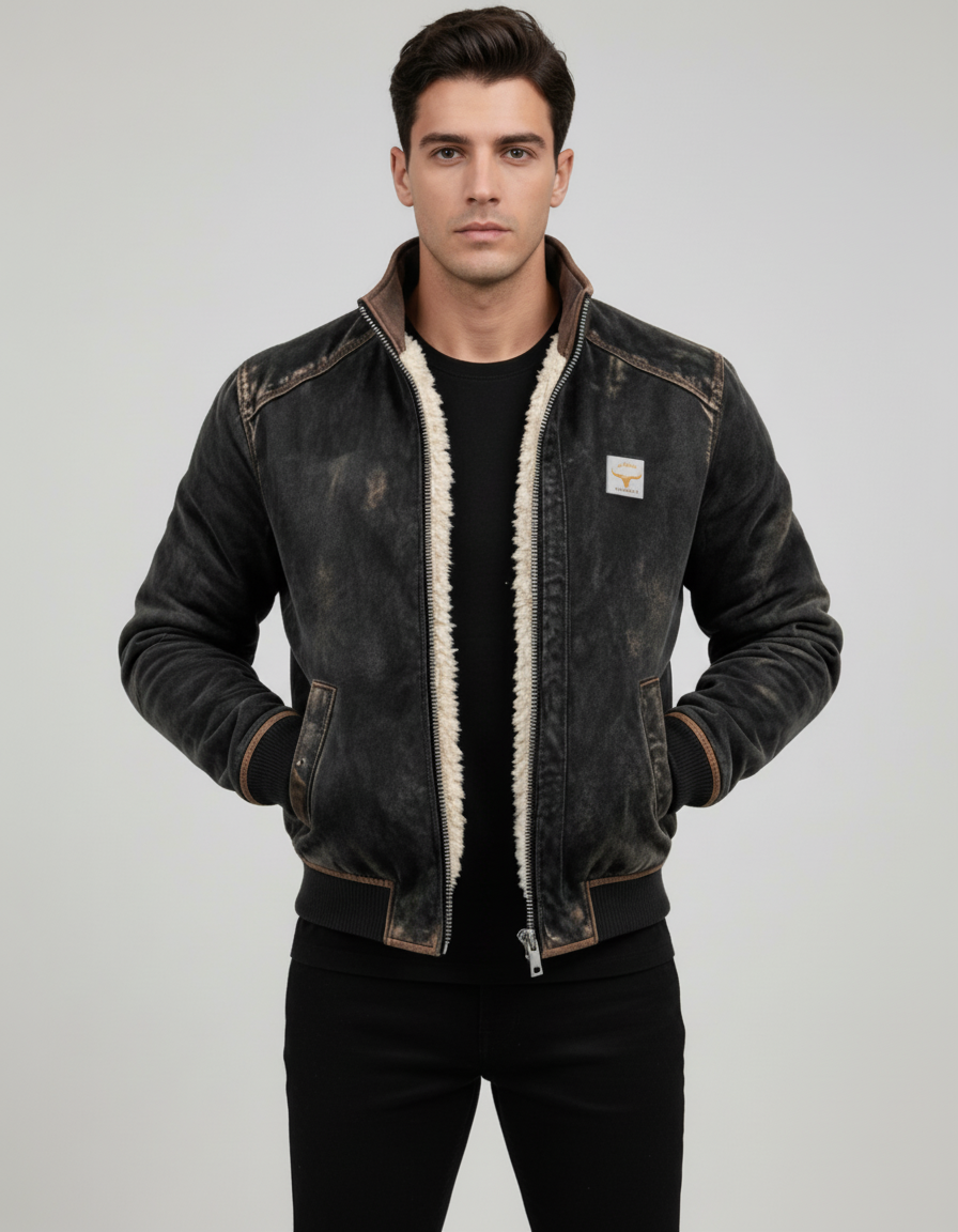 Riccardo - Chaqueta de Invierno Efecto Cuero