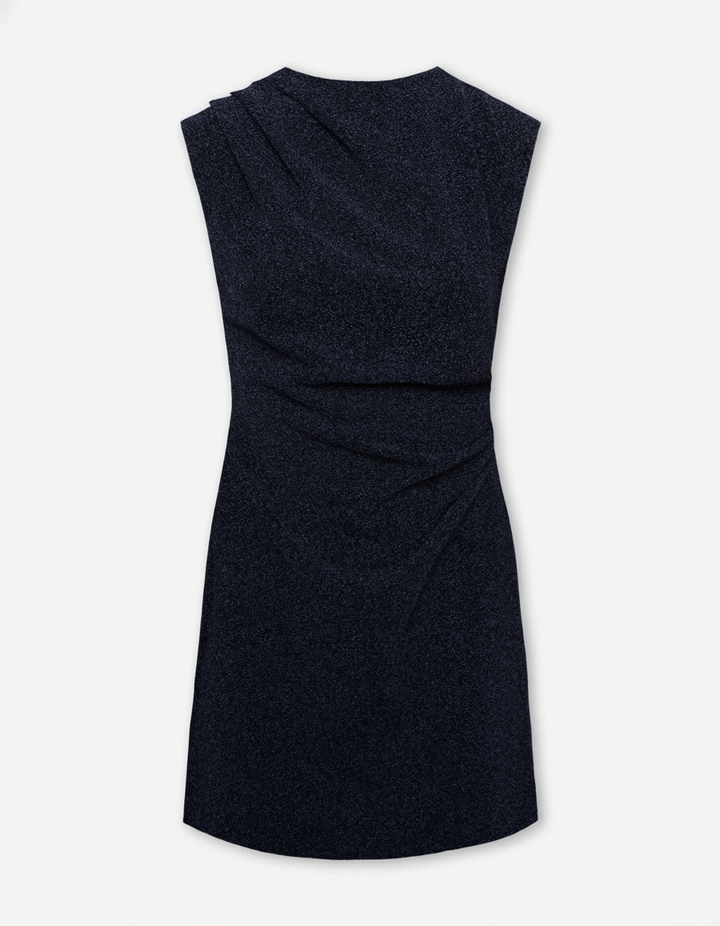 Renata - Vestido Glitter Azul Oscuro