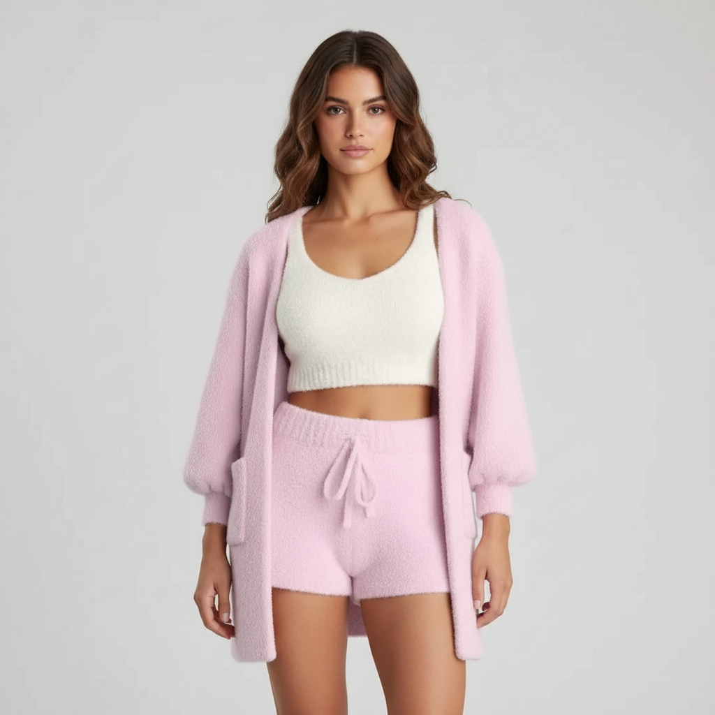 Camila Nocturna - Set de Pijama 3 Piezas