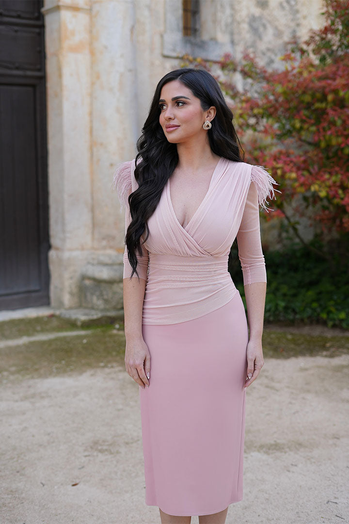 Vestido Meryl Rosa Pico