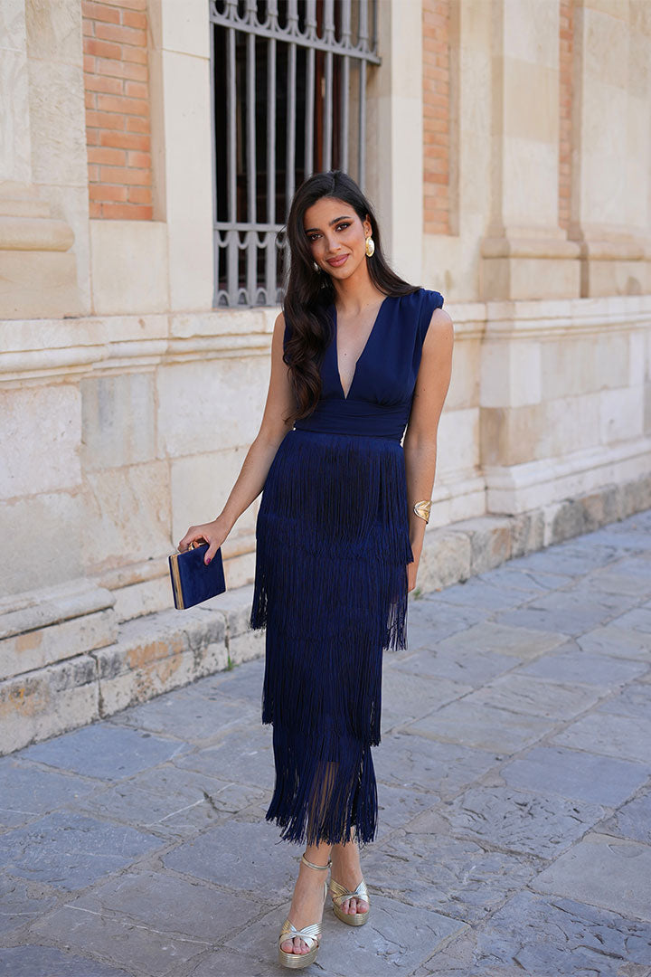 Vestido Cleo Marino