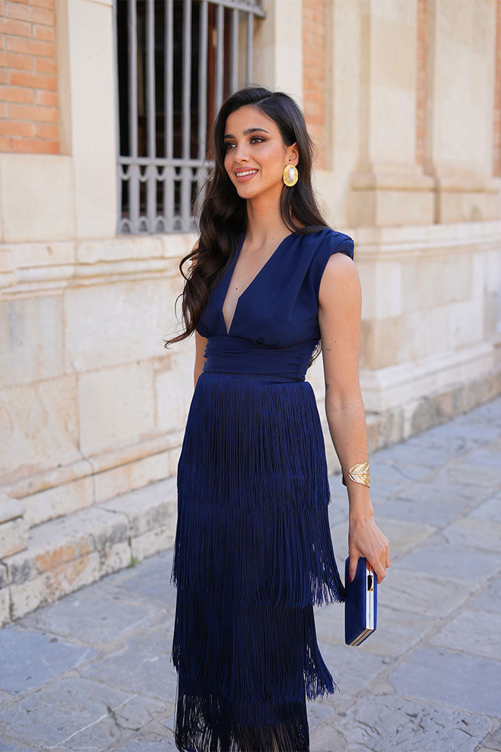 Vestido Cleo Marino