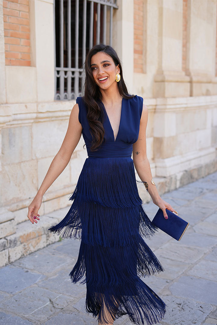 Vestido Cleo Marino