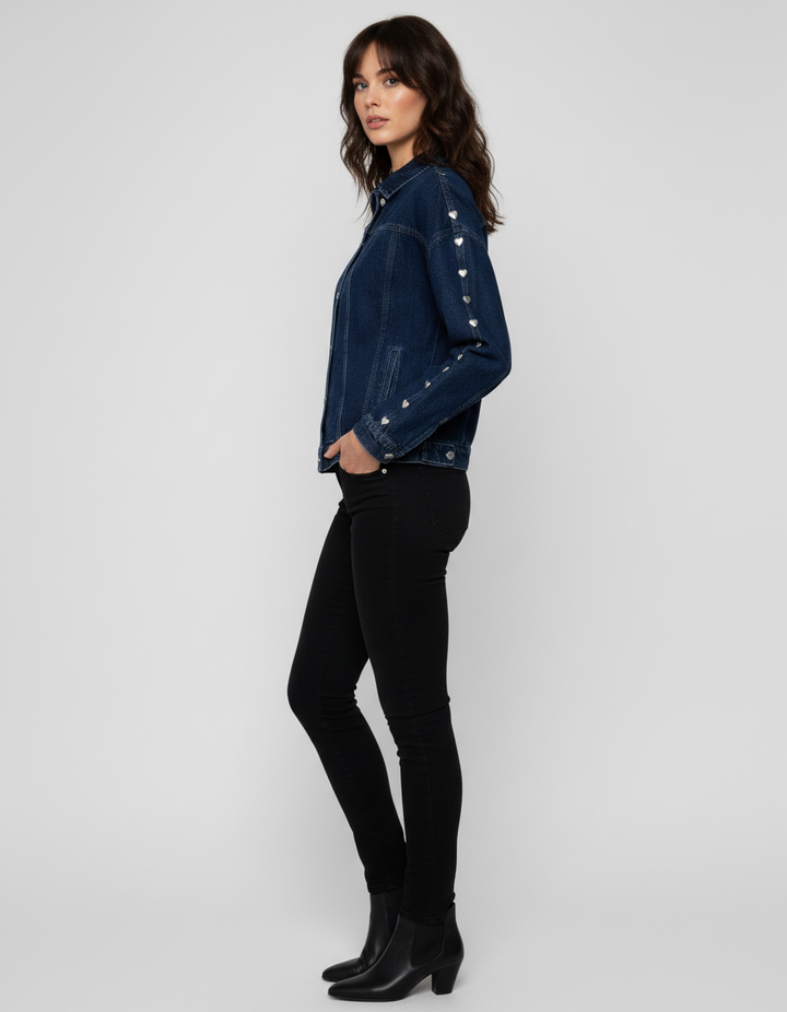 Lucia - Chaqueta Denim de Corazones