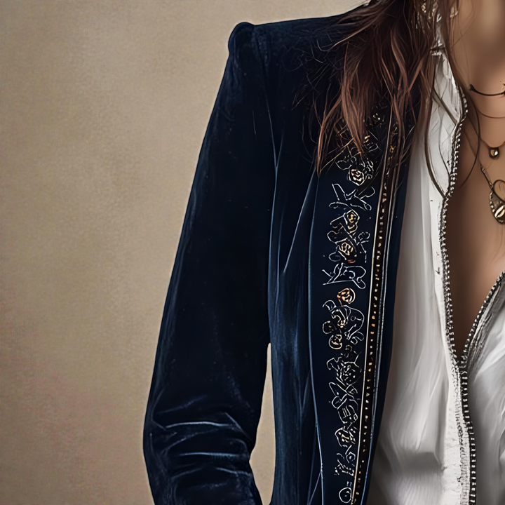 Nuria - Chaqueta Elegante de Terciopelo