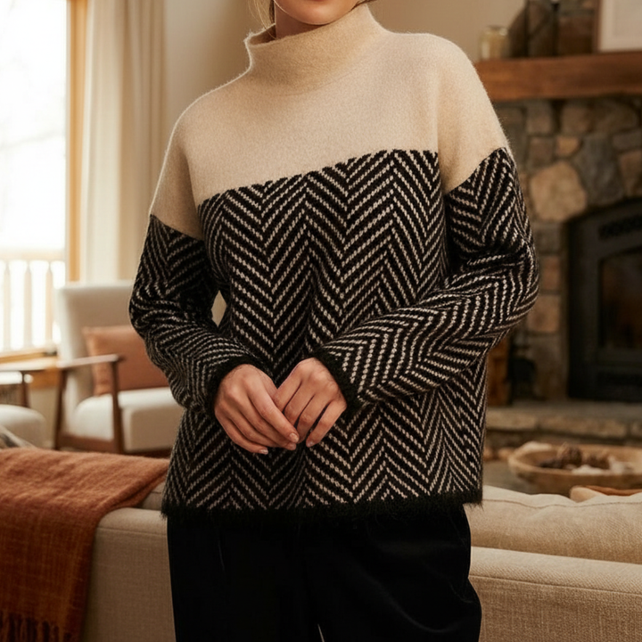 Nora - Jersey Elegante de Cuello Alto