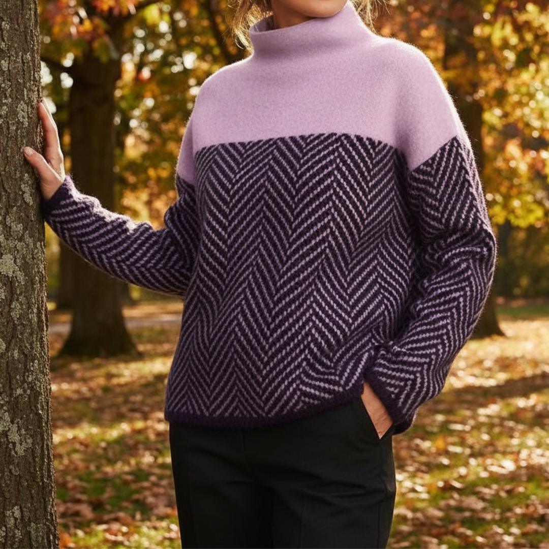 Nora - Jersey Elegante de Cuello Alto