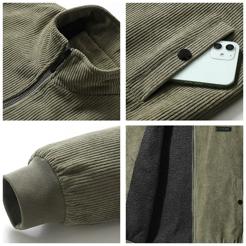 Renzo - Chaqueta de Pana con Forro de Felpa