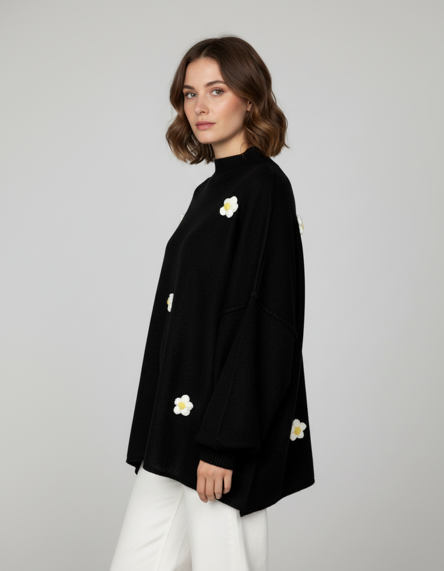 Luno - Sudadera Pullover con Flores