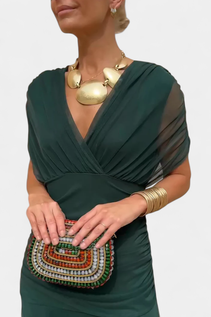 Alondra| Vestido Largo Floral con Escote en V